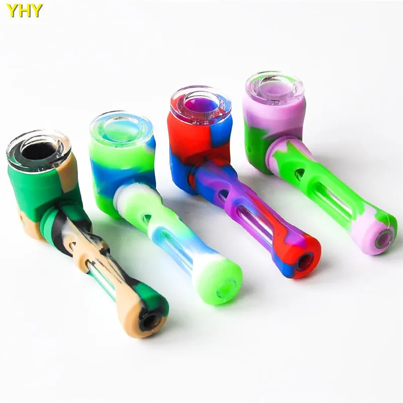 

Silicone Smoking Pipe Removable Hand Pipe with Oil Burner Dab Rigs