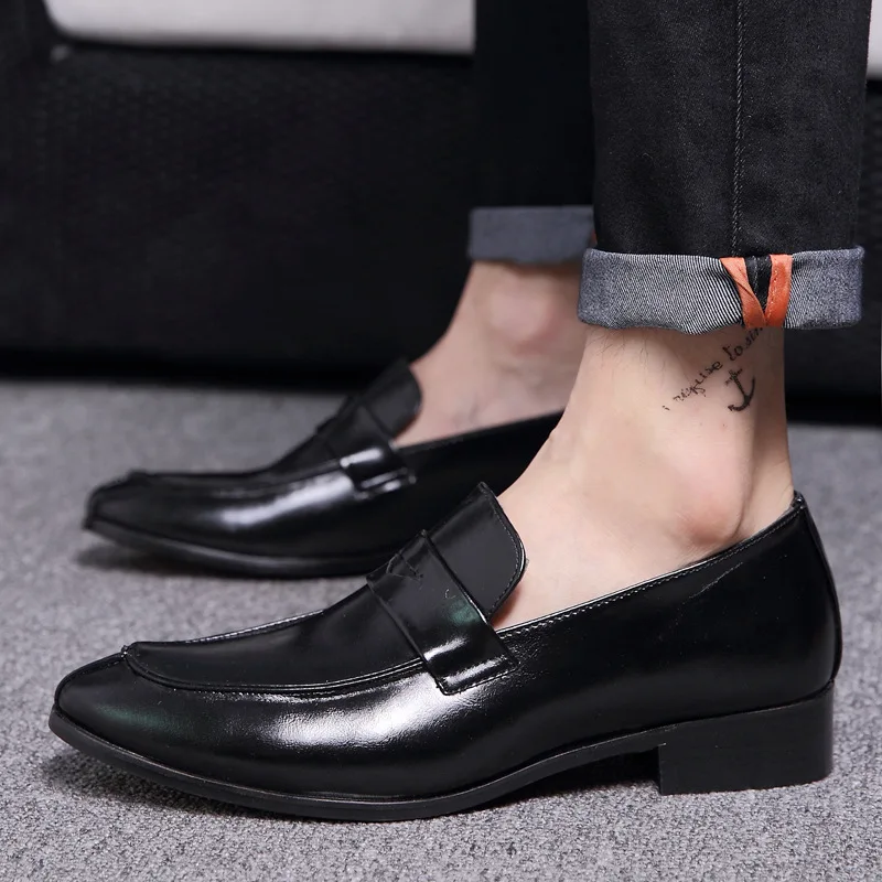 rouge Main Robe Richelieu Classique En 558 Masorini Mocassins De Bureau Des Mode marron Ww Party Hommes Chaussures Business Noir Cuir xwnnFH0Bq