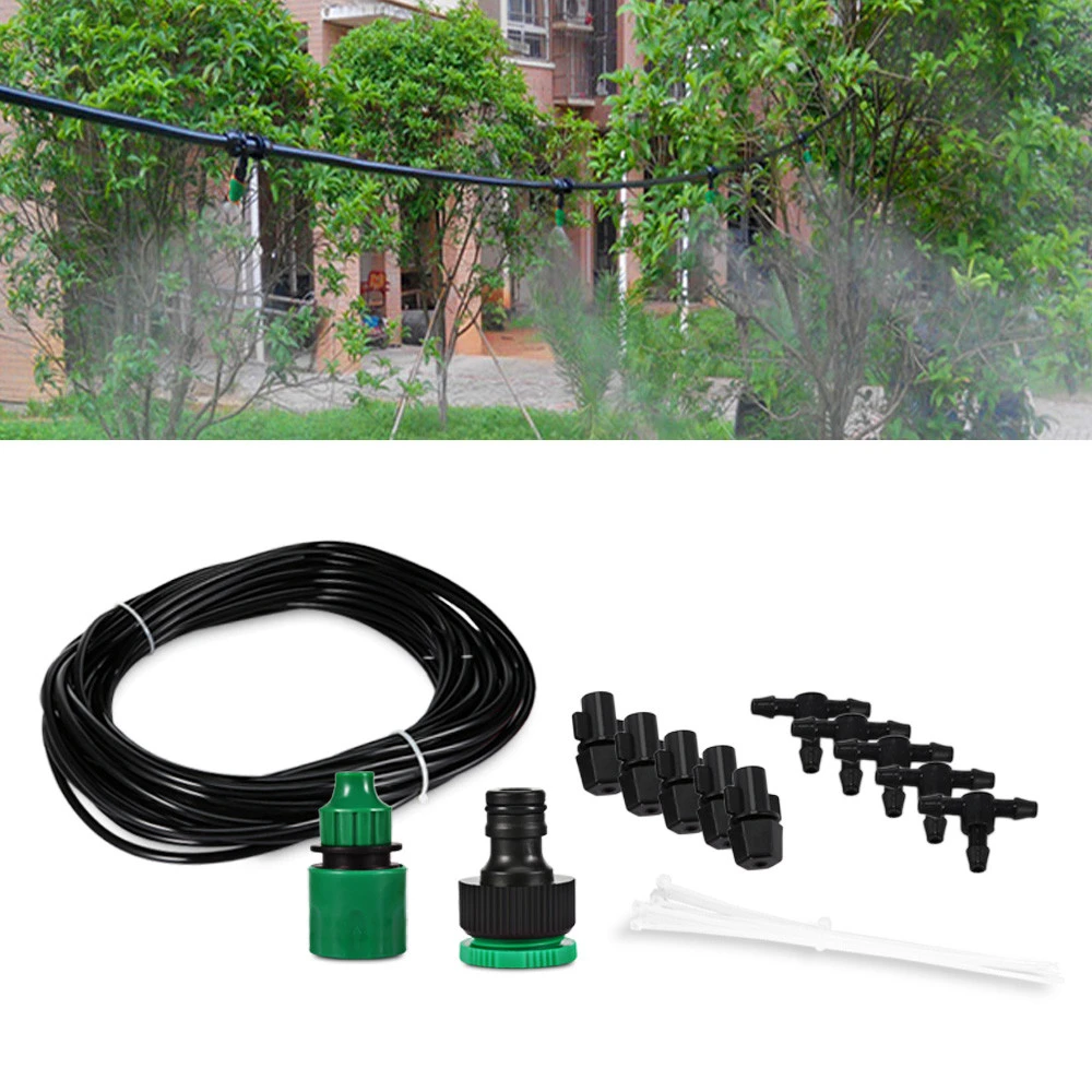 10m Diy Drip Irrigation System Automatic Watering Garden Hose Micro