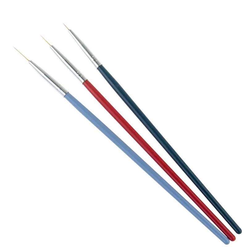

3pcs/set Nail Art Liner Painting Pen 3D Tips DIY Acrylic UV Gel Brushes Drawing Kit Flower Line Grid French Design Manicure Tool