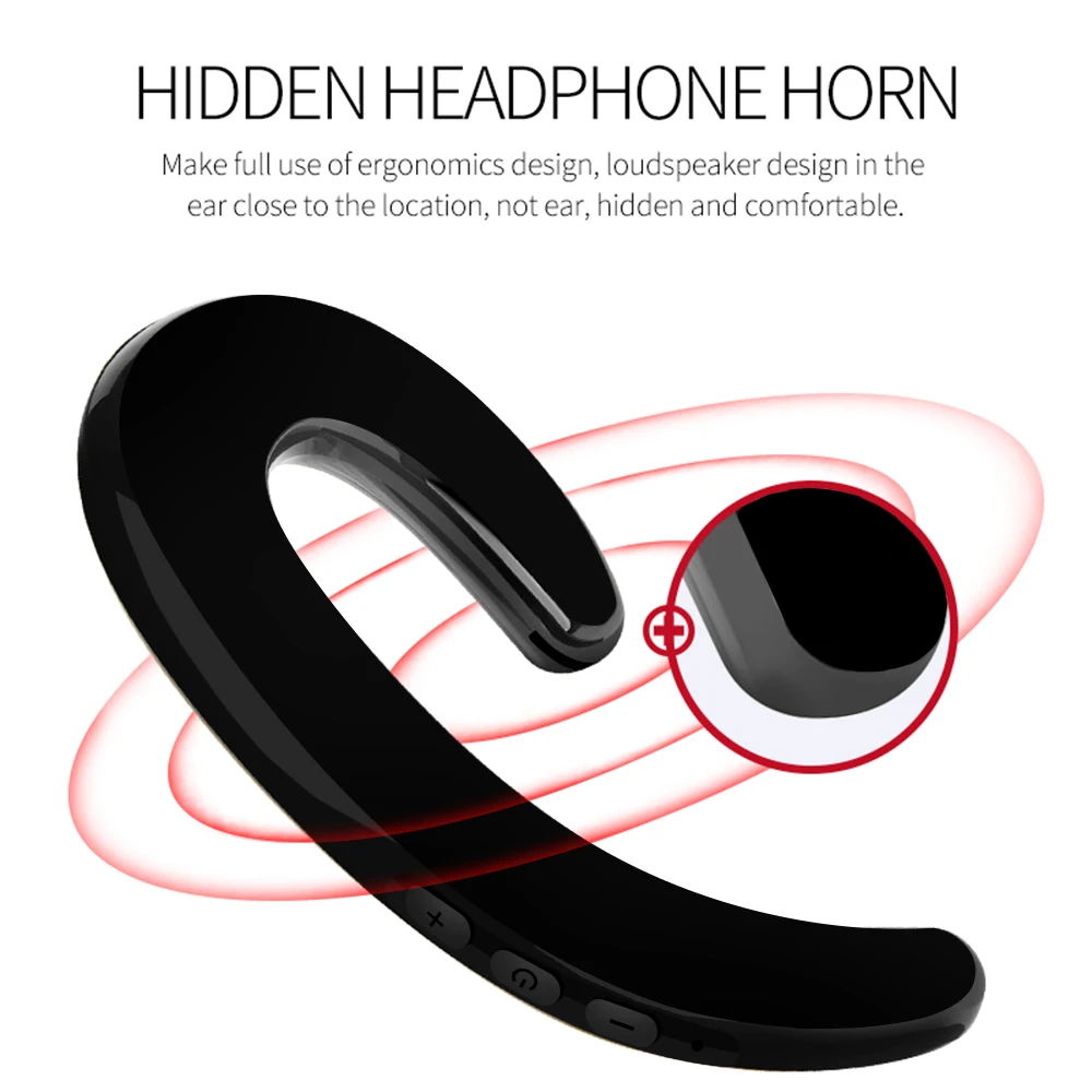 Bluetooth Headset Wireless Sport Bluetooth Earbud HD Microphone Wireless Headset Suitable For Right Ear iPhone and Android Phone