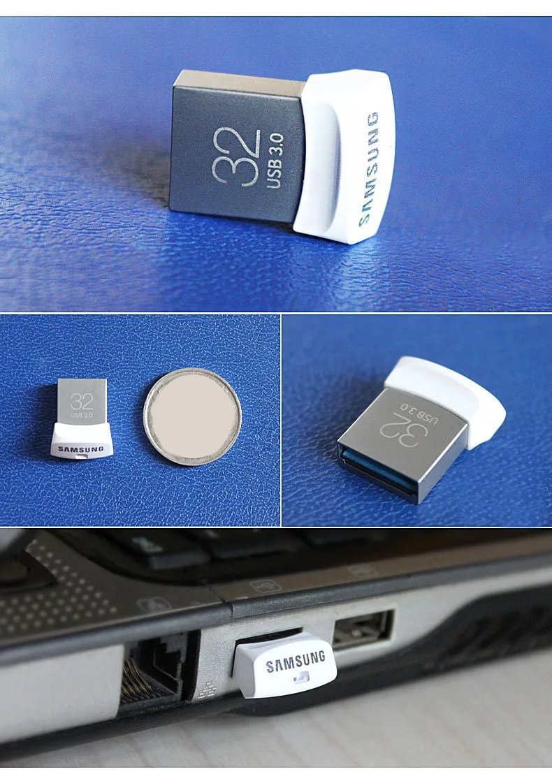 Флешки Samsung usb flash drive usb 32 ГБ диск металл super mini pendrive 64 ГБ Memory Stick Хранения Usb 3.0 Для аудио Автомобиля 32 г pendrive