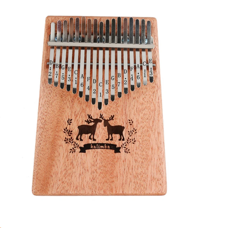 17 клавиш Kalimba Африканский большой палец пианино перкуссионная натуральная