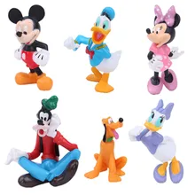 Disney zabawki Mickey Mouse Clubhouse zabawki figurki akcji śliczne Mini Mickey amp Minnie amp Pluto amp kaczor Donald kolekcja pcv lalki tanie tanio Unisex Wyroby gotowe 3 lat 8-11 lat 8 lat 5-7 lat Model Zachodnia animacja Do Not Eat Produkty na stanie 1 12 7-9cm