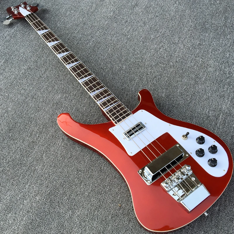 Metallic Red Electric Bass guitar, High quality 4 strings Bass Guitarra