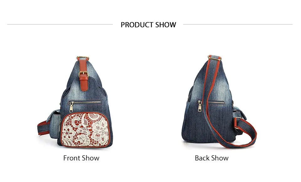 KISS KAREN, винтажные Цветочные кружевные сумки на лямках для женщин, джинсовая нагрудная сумка, джинсы, повседневный рюкзак, модный рюкзак на плечо для путешествий, сумки