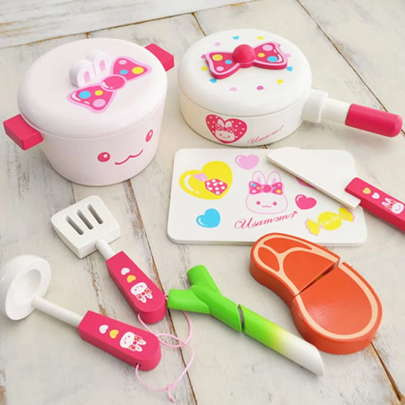 2016 High Quality Mother Graden Cute Bunny Kitchen Utensils Set Toy