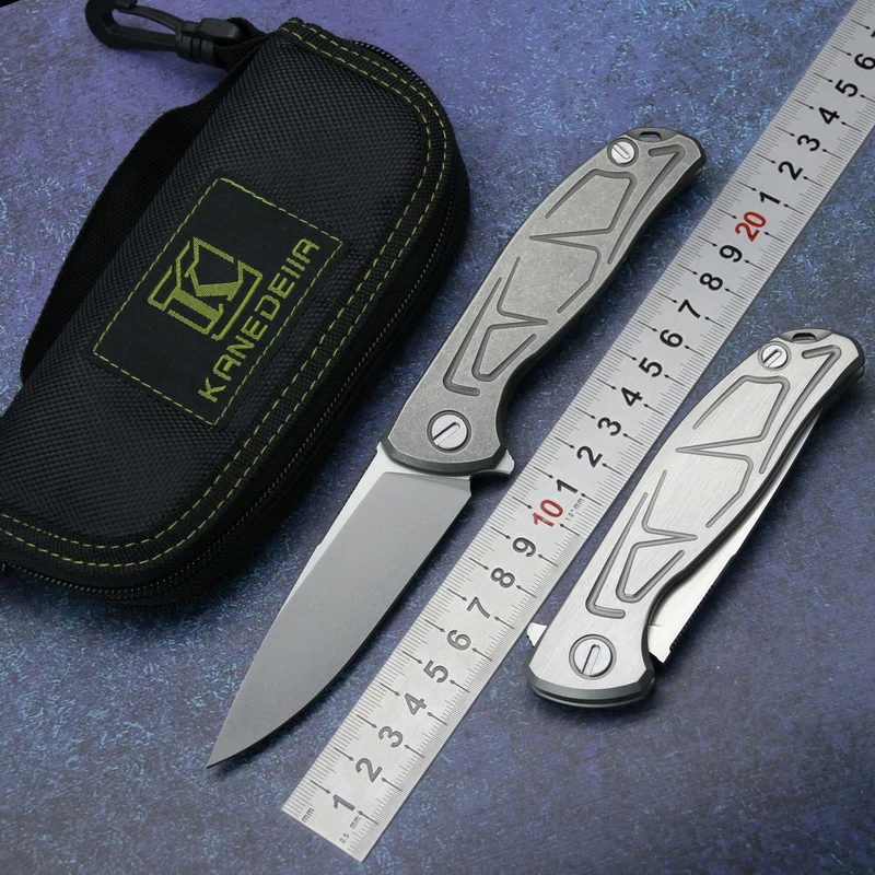 Складной нож KANEDIIA kH Flipper карманный кухонный резец из стали D2 с титановым