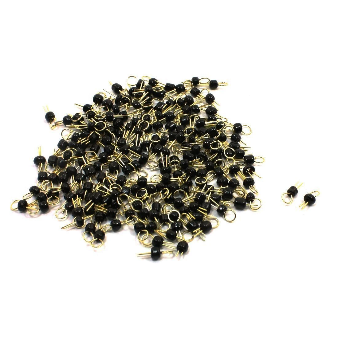 

200Pcs Black Gold Tone Soldering PCB Board Breadboard Test Point Pin