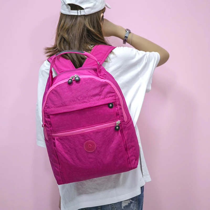 5pcs/set Casual Design Famous Brand Women Backpacks Laptop Bag School Bags for Teenagers Girls With Monkey Keychain 2