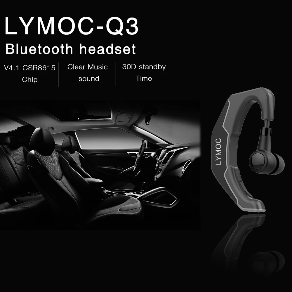 LYMOC беспроводной Bluetooth наушник V4.1 гарнитура с 6Hr Talktime шумоподавление наушники