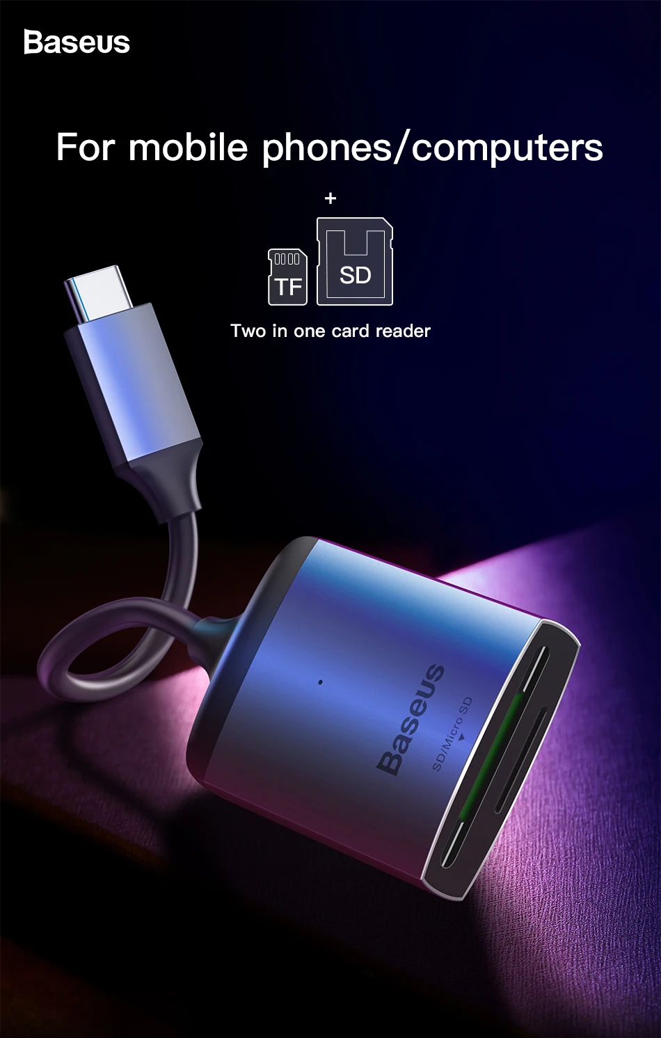 Baseus USB C концентратор type C к HDMI USB 3,0 RJ45 SD/TF кард-ридер USB OTG адаптер для MacBook Air Pro samsung huawei USB-C 3,0 хаб