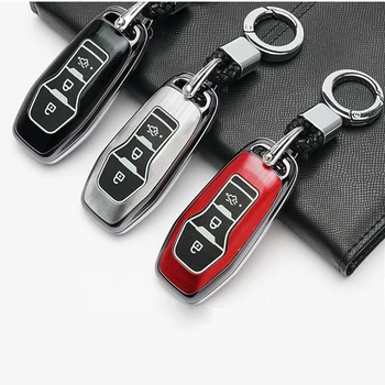 

Plastic PVC Luminous Multicolor Aluminum Alloy Car Key Case Cover For Ford Fusion Mondeo Galaxy S-Max Explorer Edge Focus 2 MK