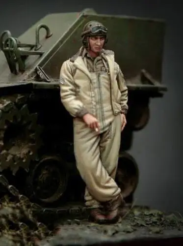 Масштаб 1/35 Неокрашенная фигурка из смолы американский танкер времен Второй