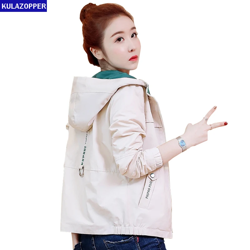 Kulazopper De Femmes Court Nouvelle Décontracté Printemps blue Automne Uniforme Hauts Beige Outwear Femelle Capuche Manches Baseball 2019 Lâche À Ky401 green yellow Veste Longues pink eDEW29YHI