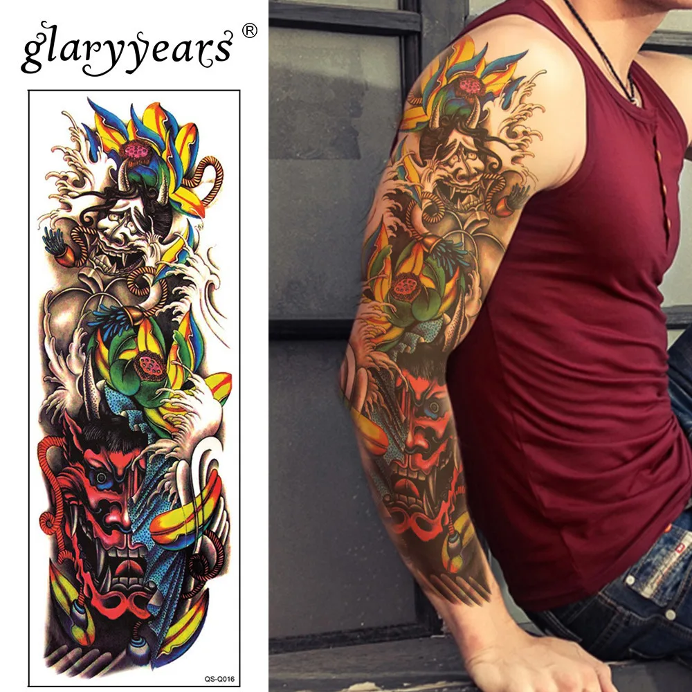 Glaryyears Big Arm Temporary Tattoo Sticker Monster Fake Tatoo 