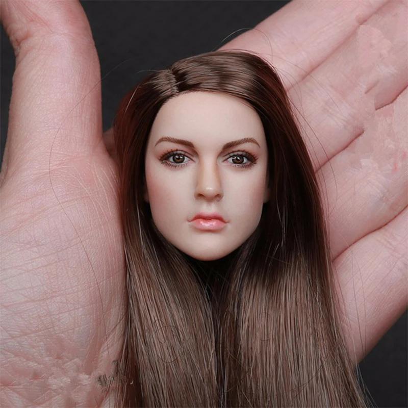 1/6 масштаб KT005 женская голова лепить длинные волосы модель игрушки подходит для 1/6 масштаб 12 дюймов женские тела фигуры