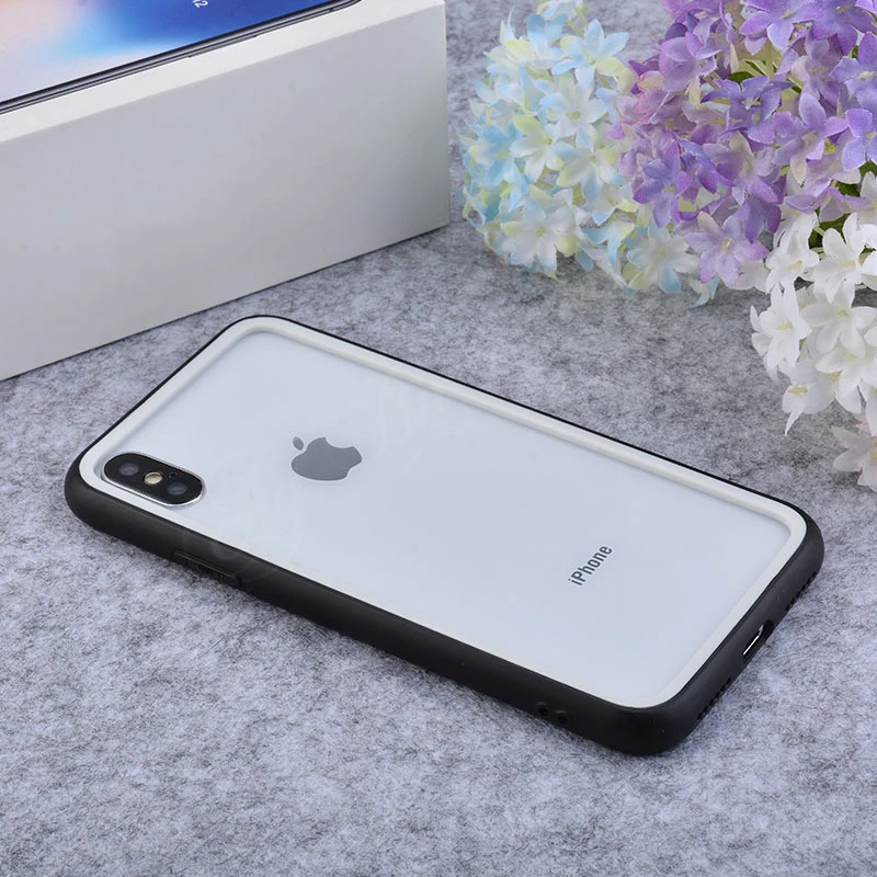 Тонкий Матовый Бампер рамка для iphone 8 7 P 6 6S Plus Xs Max Xr X Двухцветный Мягкий Резиновый ТПУ противоударный защитный чехол