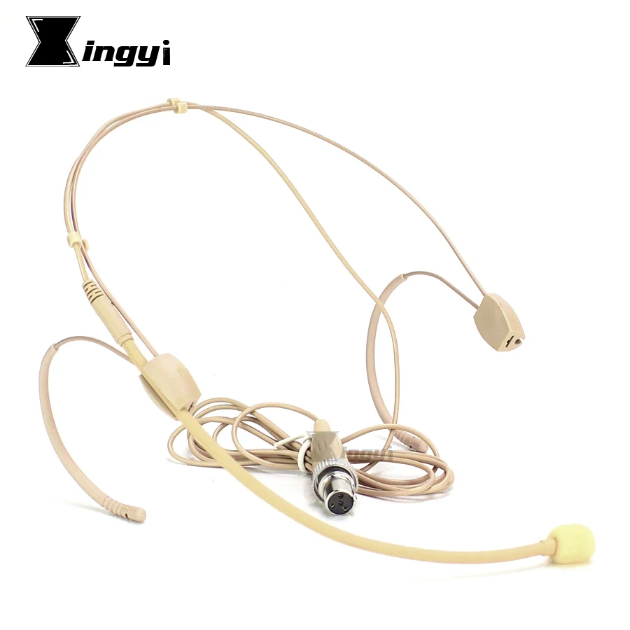 Mini Xlr 4 Pin 4pin Lock Earset Headset Microphone Headworn Mic For