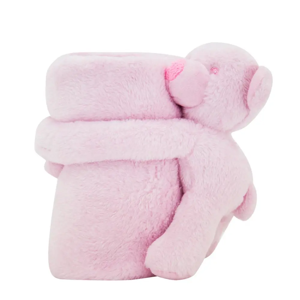 Детское одеяло с рисунком медведя для новорожденных; супер мягкая флисовая пеленка кораллового цвета для сна; детское одеяло для фотосессии - Цвет: 01