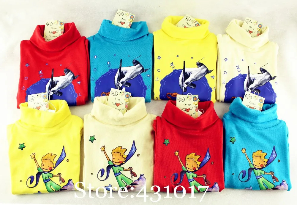 Футболки для детей унисекс Маленький принц Хлопчатобумажная футболка для девочек с длинными рукавами Одежда для мальчиков детская одежда Одежда для девочек от 2 до 10 лет