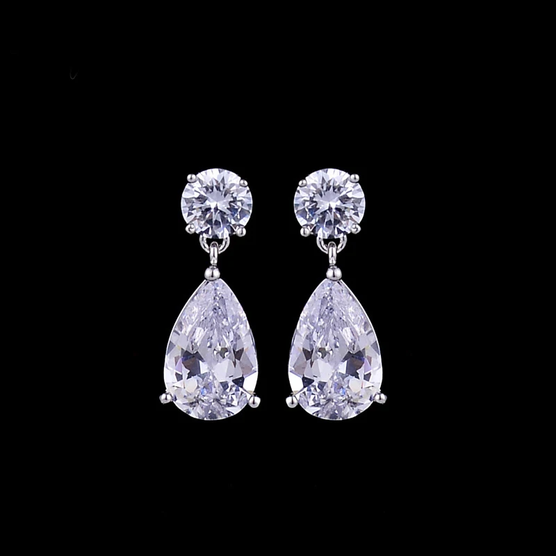 

New Fashion Water Drop Earrings For Women Teardrop Bridal Earrings With Top Quality CZ