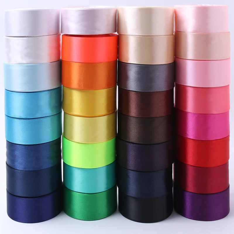 

22Meters/Lots 38mm Silk Satin Ribbons Christmas Wedding Decoration Birthday Gift Box Wrapping DIY Crafts Roses Artificial Flower