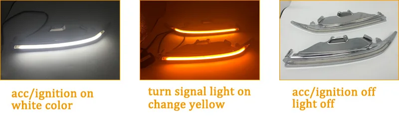 Для Toyota Camry, автомобильный Стайлинг светодиодный фонарь для бровей дневные ходовые огни DRL с желтым сигналом поворота