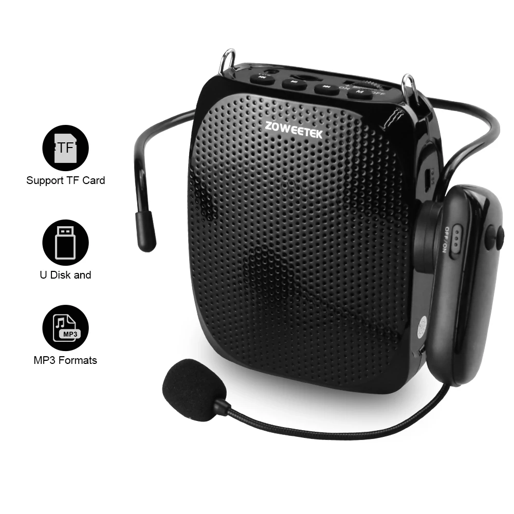 Ultra sem Fio Altifalante de Áudio Amplificador de Voz para Professores Zoweetek Portátil Mini Guia Turístico Yoga Instrutor Uhf Usb - Image 4