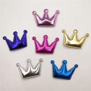 

PU patches Padded Felt crown shape 50pcs garment appliques for decoration DIY hair accessories