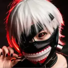 Токийский Гуль Kaneki Ken регулируемый ремень на молнии реквизит маска Хэллоуин косплей Вечерние