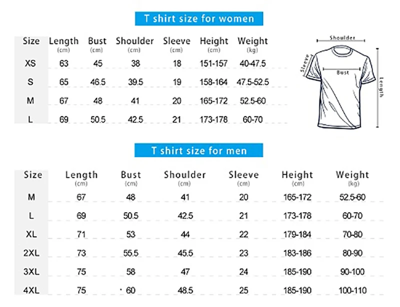 T Shirt Size
