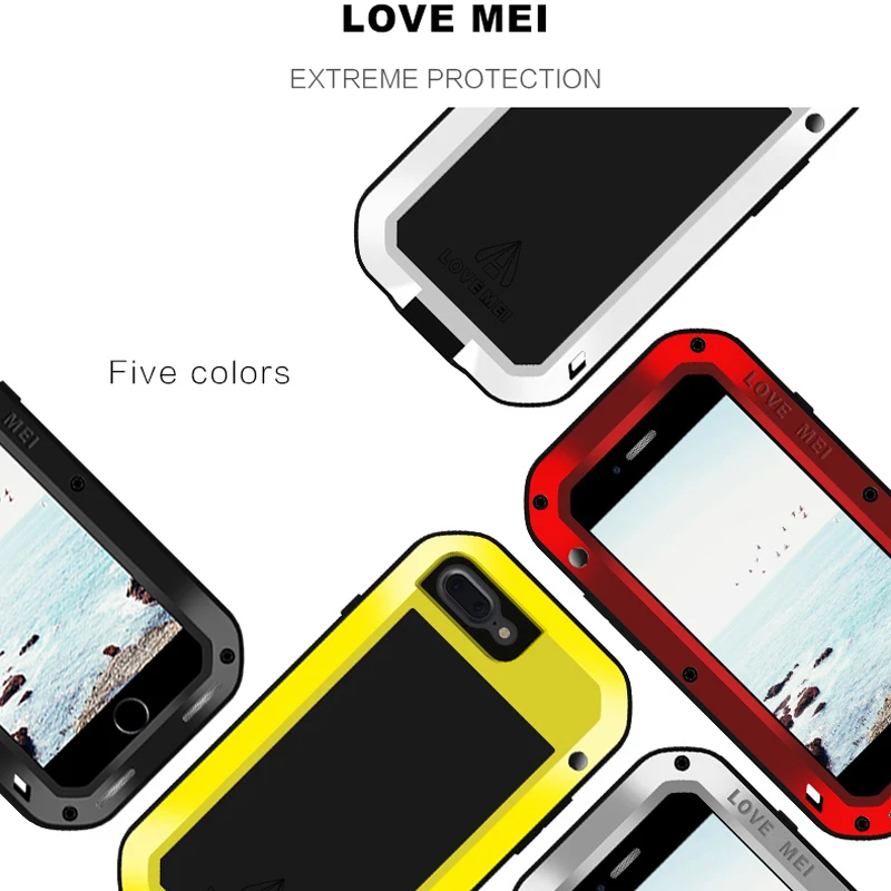8 Plus LOVE MEI мощный металлический ударопрочный чехол для iPhone plus роскошный