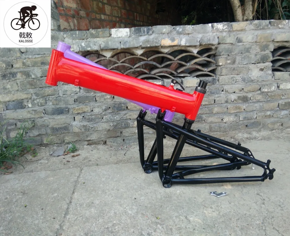 Sale Kalosse  Aluminum  alloy  Folding hard  frame   1-1/8inch  Mountain bike frame  BB 68 mm   26*2.125  tires  26*17 inch , 4