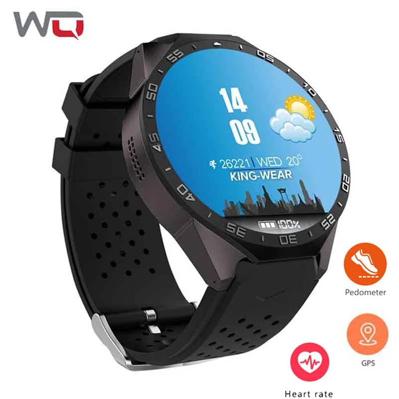 

WQ KW88 Smart Watch GPS Android Smart Watch With 3G WIfi 2MP Camera Android 5.1 MTK6580 CPU 1.39 inch Smartwatch Android