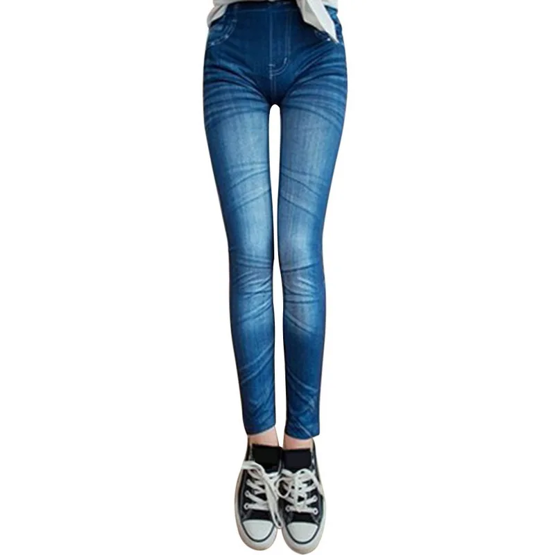 HEFLASHOR, модные женские леггинсы со снежинками, обтягивающие, потертые, эластичные, женские джинсы, штаны, винтажные, джинсовые штаны, сексуальные леггинсы - Цвет: 16A