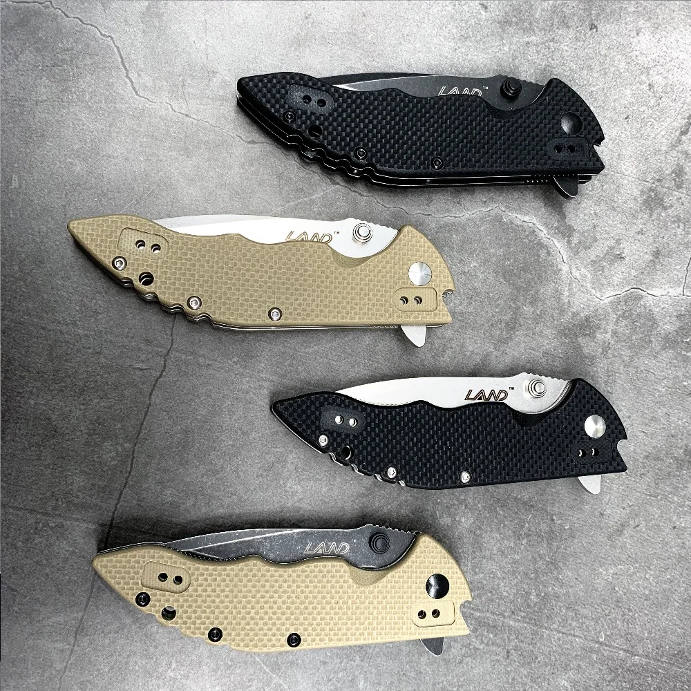  LAND 9054 12C27 Blade Pocket Folding Knife Outdoor camping Traveling Venturing Collection Gift Surv