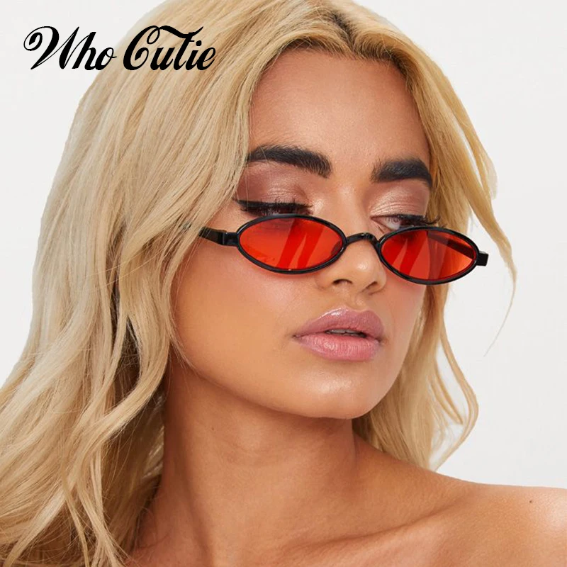 WHO CUTIE 2018 обтягивающие солнцезащитные очки для женщин фирменный дизайн Ретро