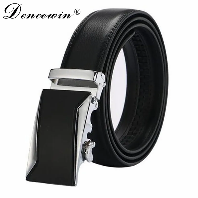 

Man Leather Belts for Men High Quality Male Brand Automatic Ratchet Buckle belt3.5 Cm Wide 110-130cm long