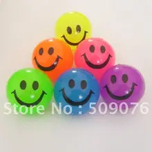 288 шт./партия, 4 см, резиновые, меняющие цвет, светодиодные шарики, мигающие светодиоды со смайлами