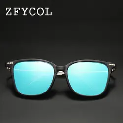 Zfycol дизайн бренда поляризованные Солнцезащитные очки для женщин Для мужчин 2018 мода квадратный Защита от солнца Очки женский Винтаж ретро