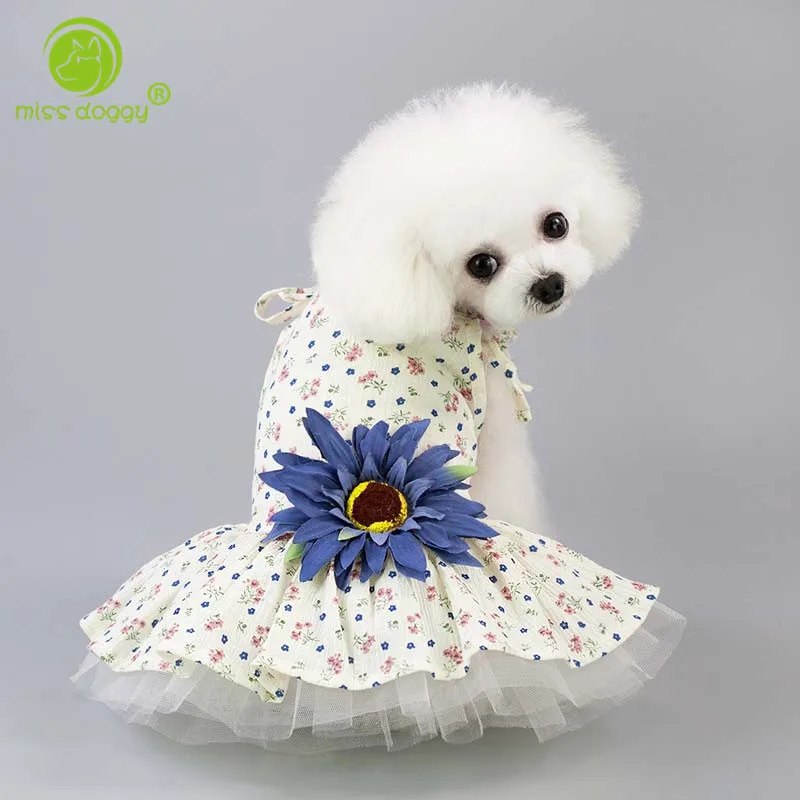 Dog Outfits for Puppy Medium Dogs Cooling Dog Shirt Skirt for Summer Soft Breathable Dog Spring Clothes with Cute Fruit Patterns Sleeveless Girl Dog T-Shirts Apparel EXPAWLORER Dog Dress for Small Dogs