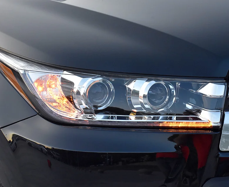 2 шт. светодиодный фонарь для Toyota Highlander 08-19 Автомобильный светодиодный фонарь с двойными ксеноновыми линзами автомобильные аксессуары дневные ходовые огни противотуманные фары