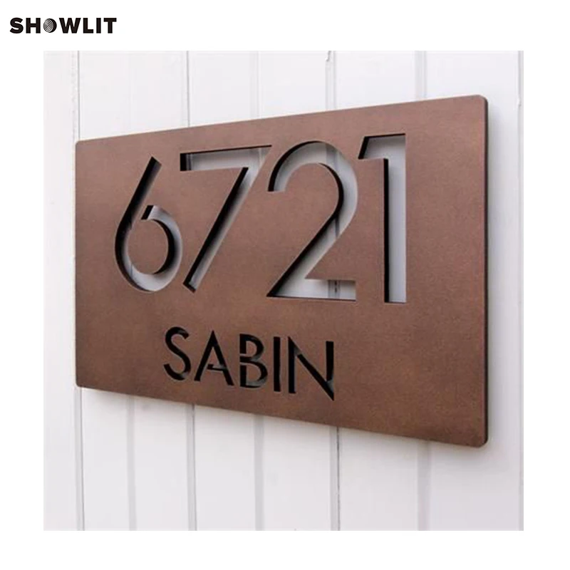 Large Laser Cut Stainless Steel House Sign/Plaquein Door Plates from