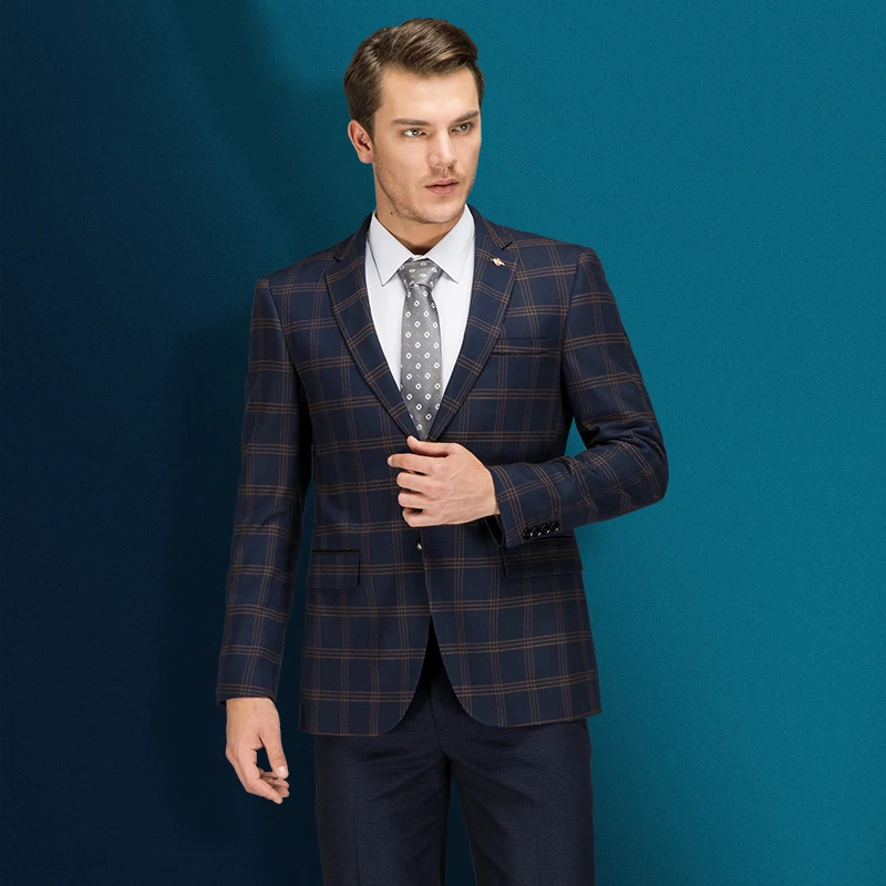 2018 New Business Men Blazer Cotton Slim Formal Suit Blaser Masculino