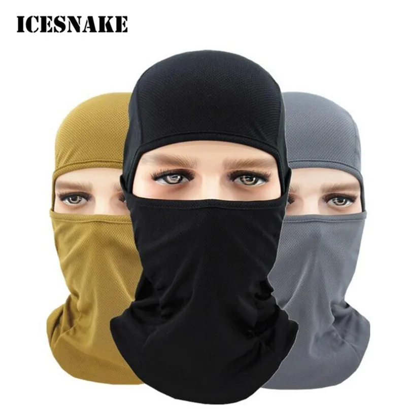 

ICESNAKE Motorcycle Bicycle Army SUN Protection Helmet Full Face Mask Motorcycle Ski Cycling Windproof Mask