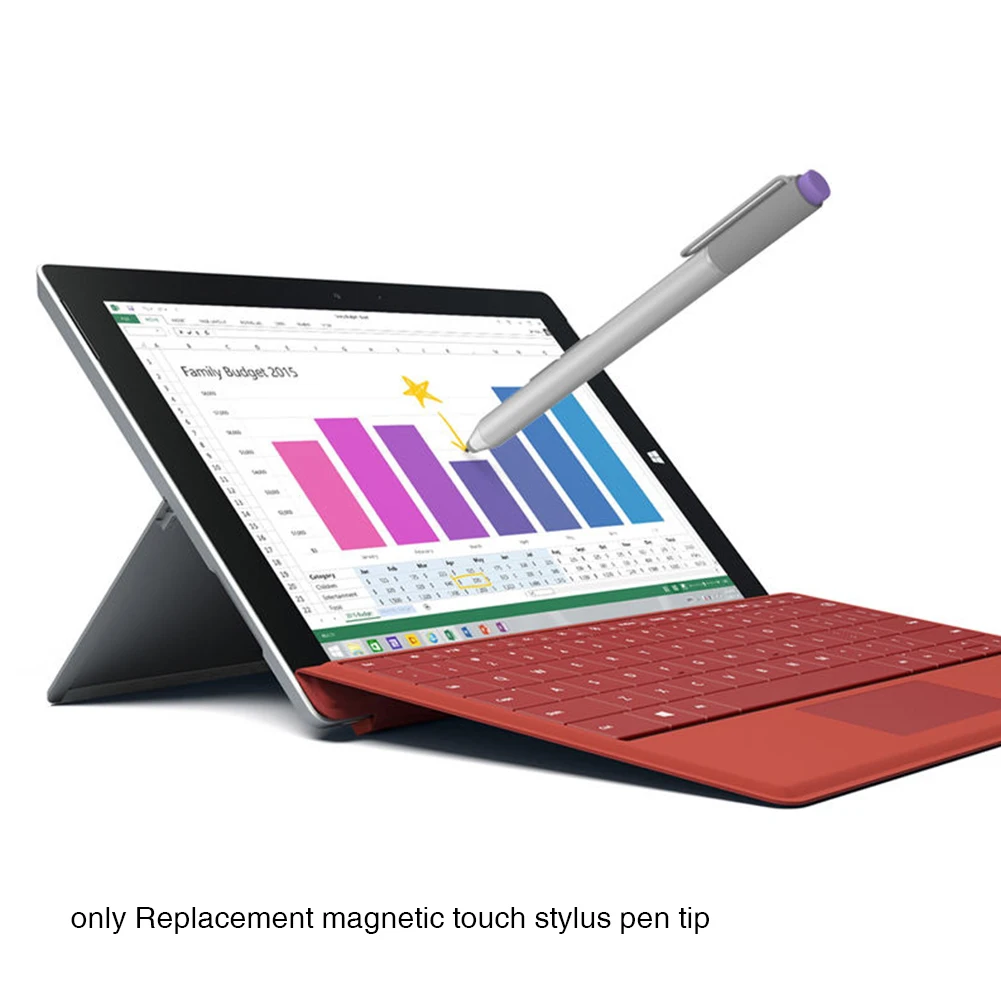 

3 pcs/set Replacement Magnetic Touch Stylus Pen Tip Scratch-proof Touch Screen Replacement Durable For Surface Pro Microsoft 4