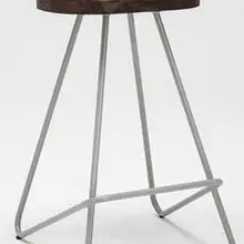 Контракт твердой древесины стул промышленных в старинном барный табурет Стали Барный Стул