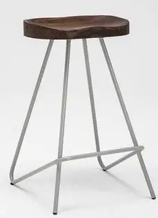 Contracted solid wood stool industrial wind restoring ancient ways is the bar stool steel bar chair