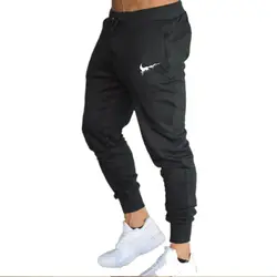 Новинка 2019 года для мужчин бегунов бренд мужской мотобрюки брюки, тренировочные брюки в повседневном стиле Jogger серый повседневное